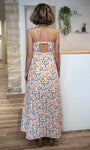Robe colorée femme esprit solaire et artistique de dos