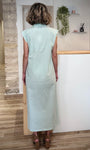 Robe Rayne rayures vertes look décontracté élégant