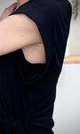 Détail manche robe remia noire