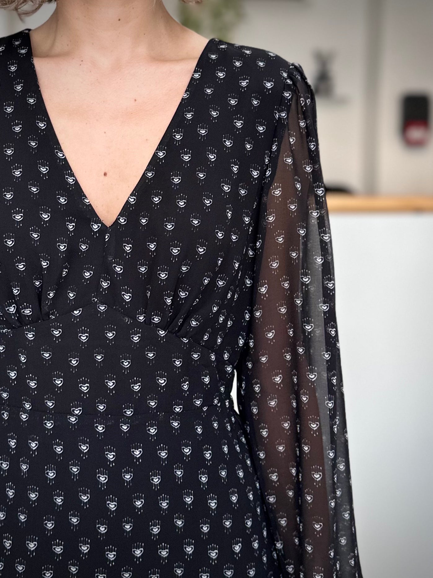Zoom sur imprimé cœur exclusif LAURE+MAX