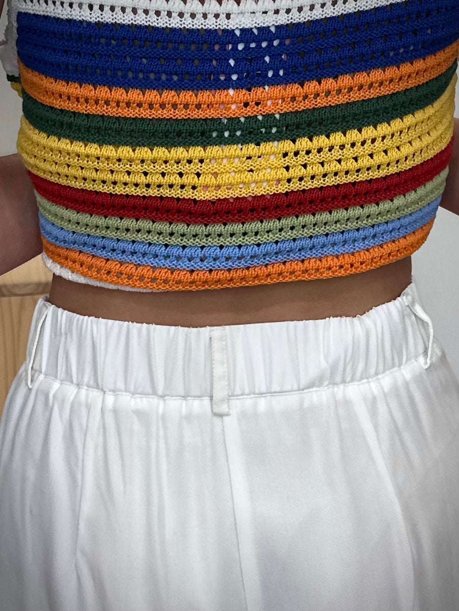 Détail taille élastiquée de dos short Posy