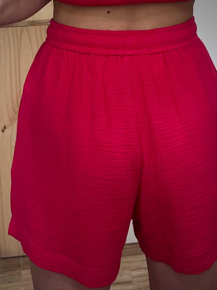 Short taille élastiquée femme style décontracté 