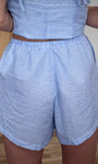 Short coton femme style rétro chic estival de dos