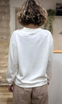Sweat blanc loose fit vue de dos