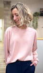 Sweat rose pâle femme casual chic