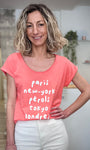 Tee-shirt femme imprimé villes du monde et Pérols 