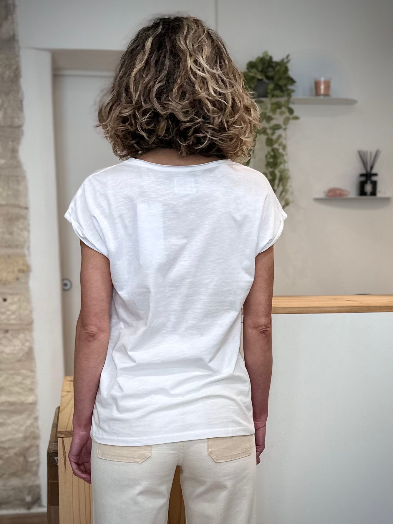 Tee-shirt femme Anouk et Ninon blanc de dos