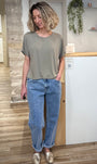 T-shirt oversize kaki look casual chic naturel
