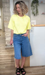 T-shirt oversize jaune look casual chic 
