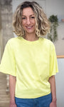 T-shirt jaune coupe loose moderne 