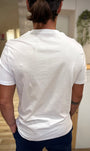 Tee-shirt homme blanc coupe droite confortable de dos