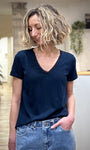 T-shirt VASCO bleu marine vue de face