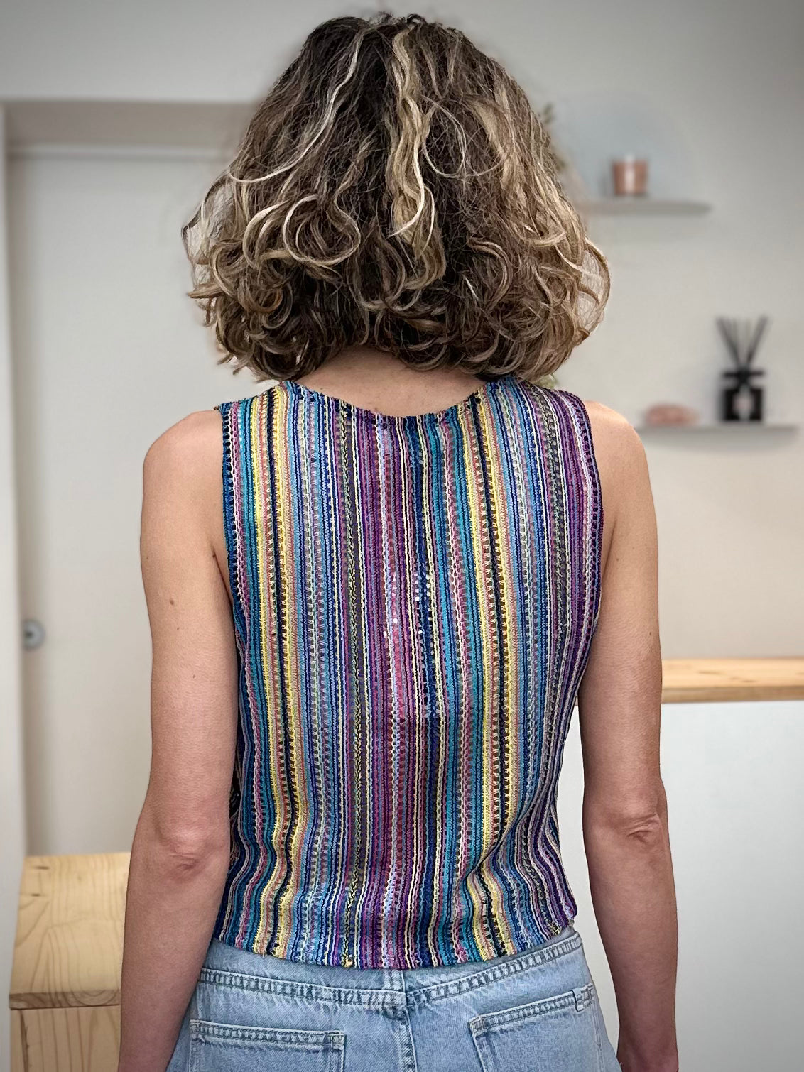 Débardeur crochet été femme non doublé de dos