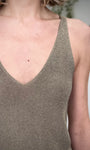 Zoom matière lurex top femme 