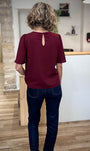 Top Shine bordeaux coupe droite vue de dos