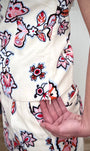 Détail zip invisible côté top floral 