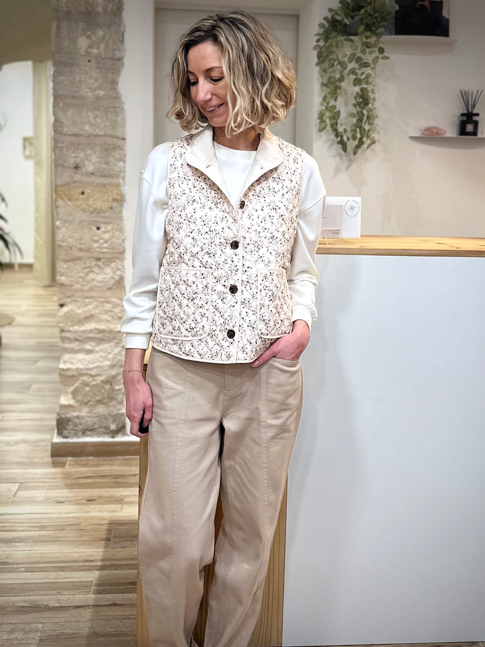 Veste florale femme tenue quotidienne