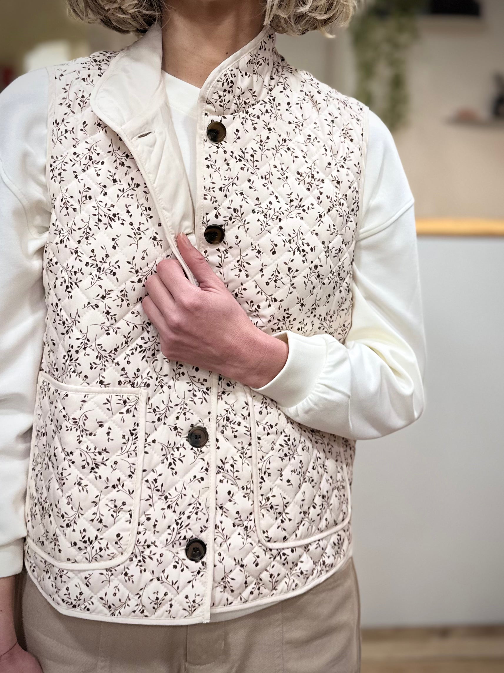 Détail matelassage veste sans manches