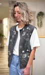 Veste denim femme broderie étoiles et sequins