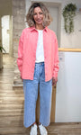 Veste denim rose femme look casual chic