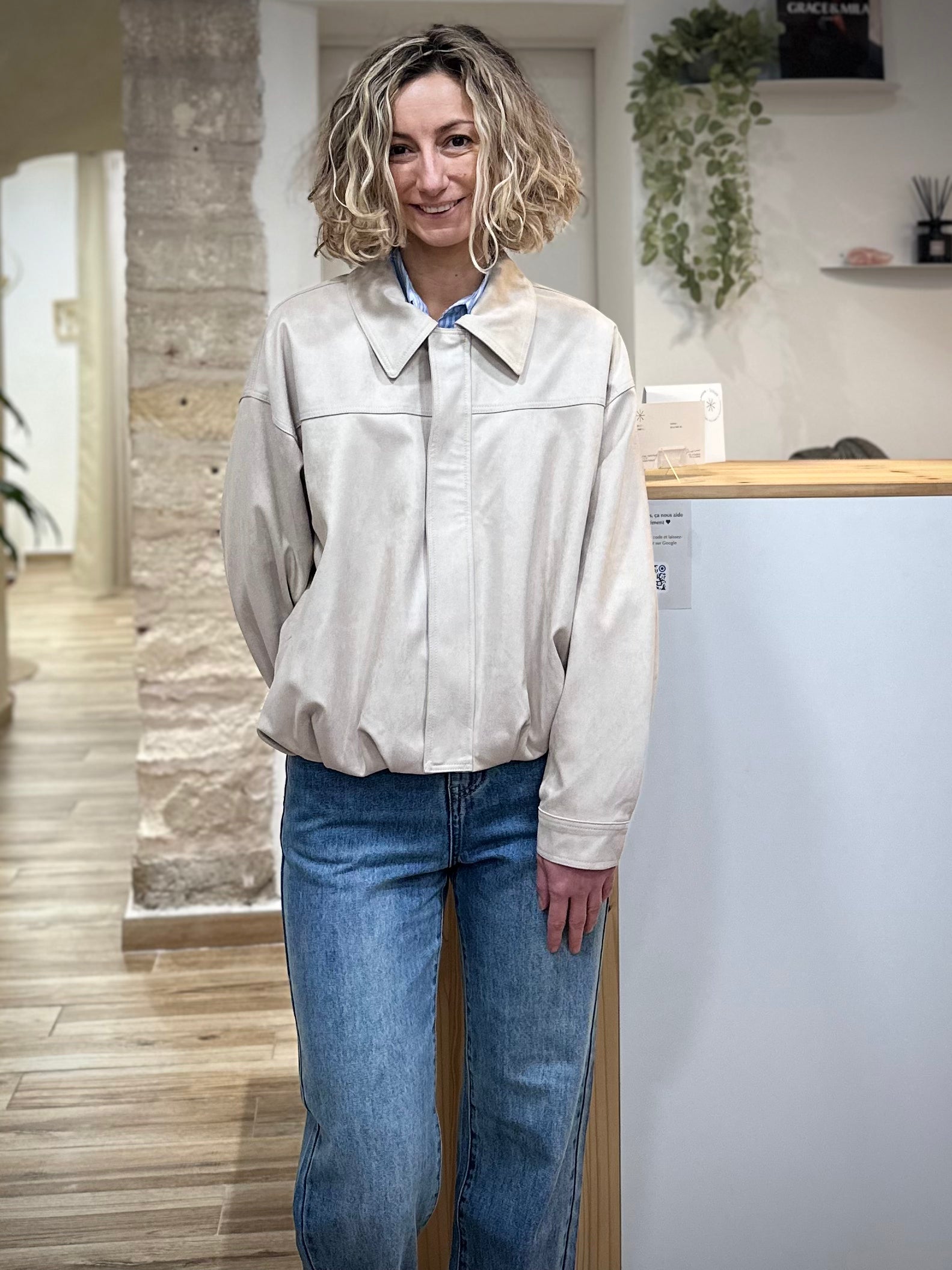 Veste casual chic femme printemps