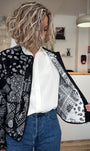 Zoom sur l'interieur de la veste Viola cachemire